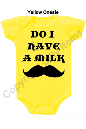 Do I have a Milk Mustache Cute Gerber Baby Onesie