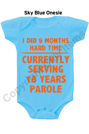 I Did 9 Months Hard Time Funny Gerber Baby Onesie