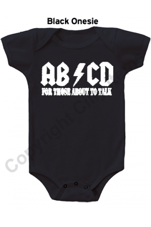 ABCD For Those About To Talk Funny Gerber Baby Onesie