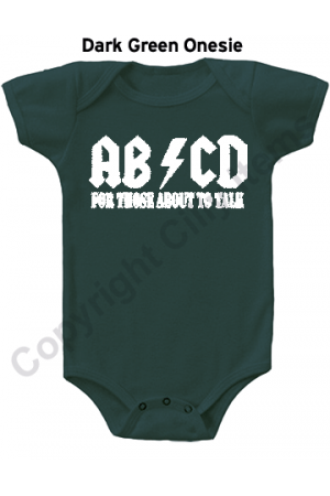 ABCD For Those About To Talk Funny Gerber Baby Onesie