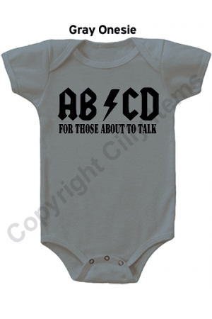 ABCD For Those About To Talk Funny Gerber Baby Onesie