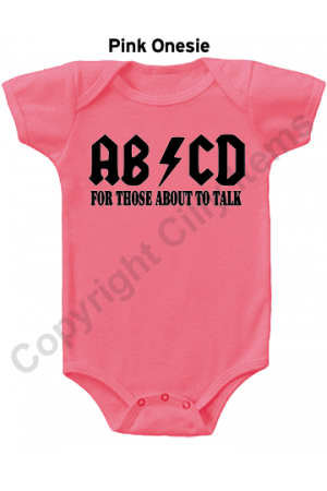 ABCD For Those About To Talk Funny Gerber Baby Onesie