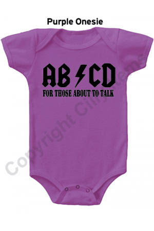 ABCD For Those About To Talk Funny Gerber Baby Onesie