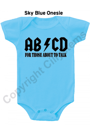 ABCD For Those About To Talk Funny Gerber Baby Onesie