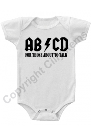 ABCD For Those About To Talk Funny Gerber Baby Onesie