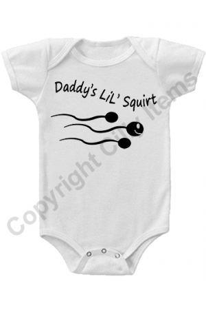 Daddy's Lil Squirt Infant Gerber Onesie One Piece Shirt FUNNY Baby 