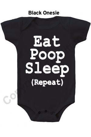 Eat Sleep Poop Repeat Funny Gerber Baby Onesie