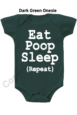 Eat Sleep Poop Repeat Funny Gerber Baby Onesie