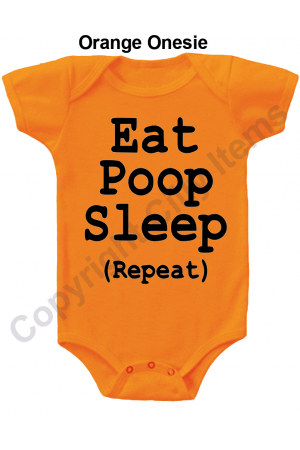 Eat Sleep Poop Repeat Funny Gerber Baby Onesie