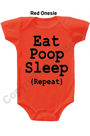 Eat Sleep Poop Repeat Funny Gerber Baby Onesie