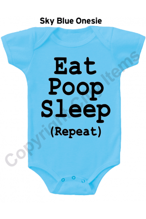 Eat Sleep Poop Repeat Funny Gerber Baby Onesie