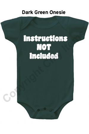 Instructions Not Included Funny Baby Onesie