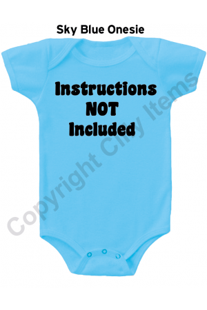 Instructions Not Included Funny Baby Onesie