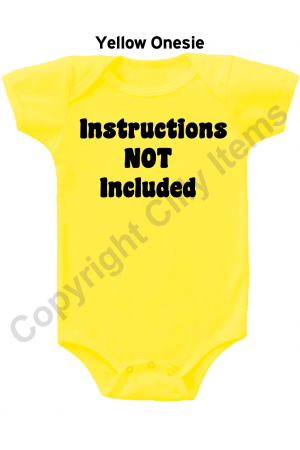 Instructions Not Included Funny Baby Onesie