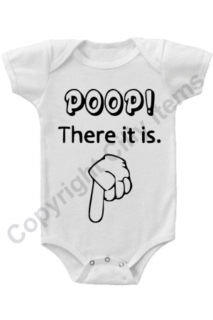 Poop There it Is Funny Baby Onesie