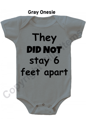 They Did Not Stay 6 Feet Apart Funny Gerber Baby Onesie