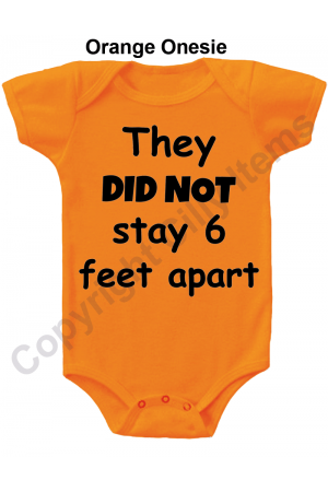 They Did Not Stay 6 Feet Apart Funny Gerber Baby Onesie