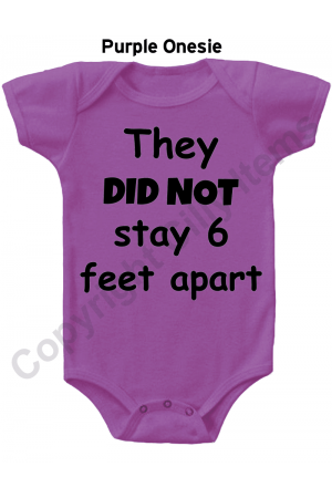 They Did Not Stay 6 Feet Apart Funny Gerber Baby Onesie