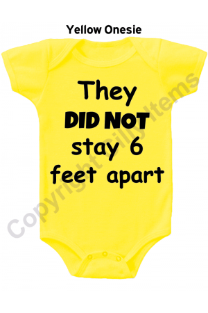 They Did Not Stay 6 Feet Apart Funny Gerber Baby Onesie