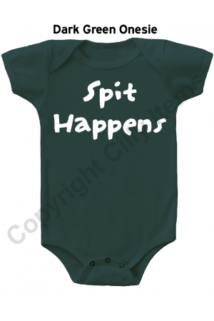 Spit Happens Funny Baby Onesie