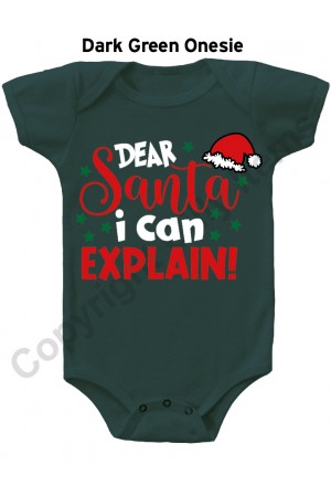 Dear Santa I can Explain Gerber Baby Onesie