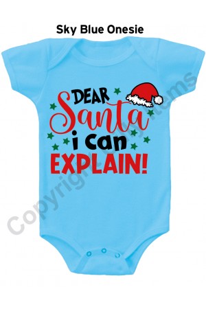 Dear Santa I can Explain Gerber Baby Onesie