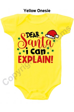 Dear Santa I can Explain Gerber Baby Onesie