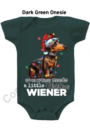 Everyone Needs A Little Christmas Wiener Gerber Baby Onesie