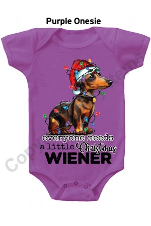 Everyone Needs A Little Christmas Wiener Gerber Baby Onesie