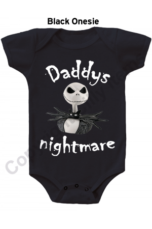 Daddys Nightmare Jack Skellington Gerber Baby Onesie