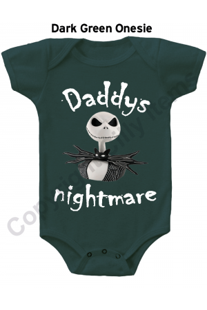 Daddys Nightmare Jack Skellington Gerber Baby Onesie