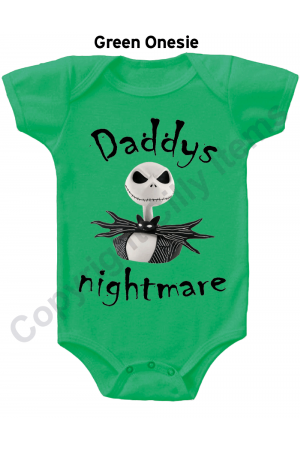 Daddys Nightmare Jack Skellington Gerber Baby Onesie