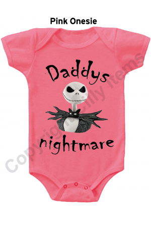 Daddys Nightmare Jack Skellington Gerber Baby Onesie