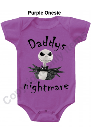 Daddys Nightmare Jack Skellington Gerber Baby Onesie