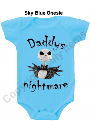 Daddys Nightmare Jack Skellington Gerber Baby Onesie