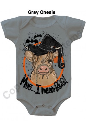 Moo I Mean BOO Gerber Baby Onesie