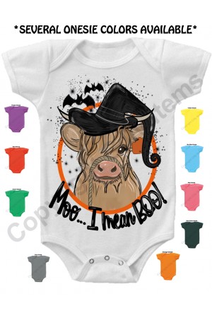 Moo I Mean BOO Gerber Baby Onesie