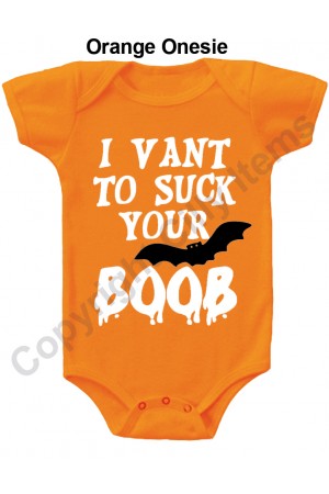 I vant To Suck your Boob Funny Baby Onesie