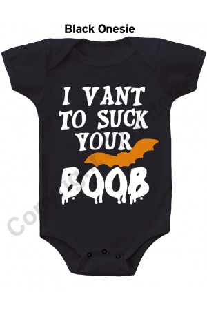 I vant To Suck your Boob Funny Baby Onesie