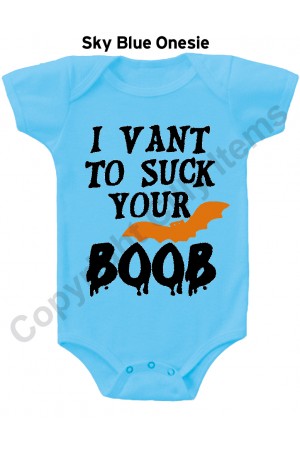 I vant To Suck your Boob Funny Baby Onesie