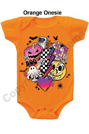 Retro Halloween Cute Gerber Baby Onesie