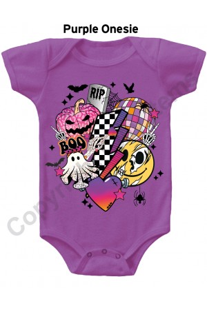 Retro Halloween Cute Gerber Baby Onesie