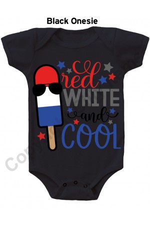 Red White and Cool Gerber Baby Onesie