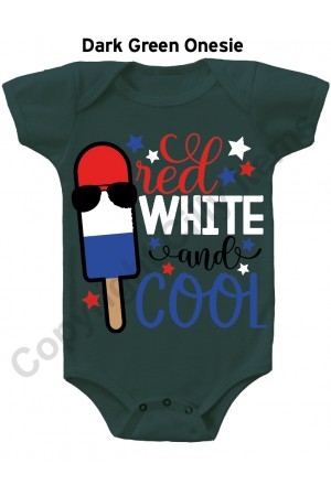 Red White and Cool Gerber Baby Onesie