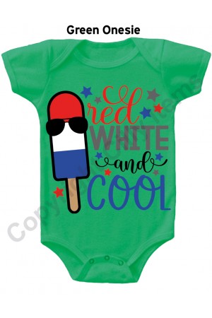 Red White and Cool Gerber Baby Onesie