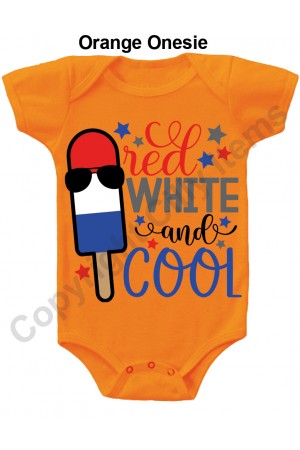 Red White and Cool Gerber Baby Onesie