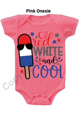 Red White and Cool Gerber Baby Onesie