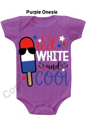 Red White and Cool Gerber Baby Onesie