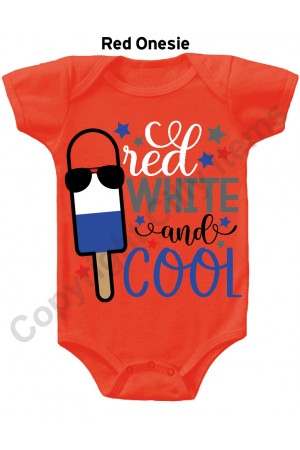 Red White and Cool Gerber Baby Onesie