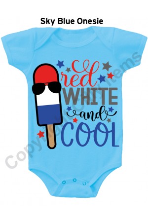 Red White and Cool Gerber Baby Onesie